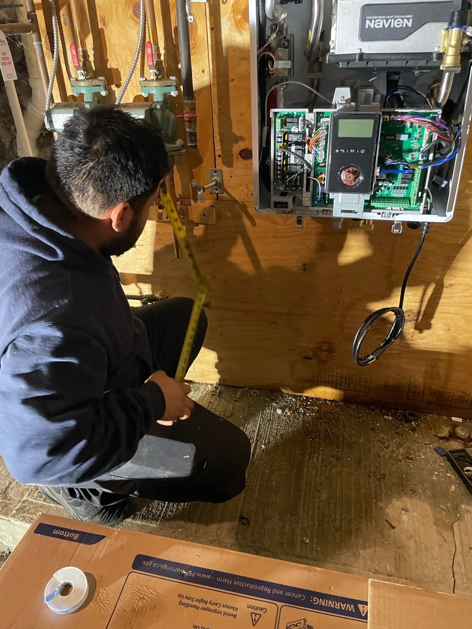 Mid-Installation of a Navien Tankless Combination Boiler